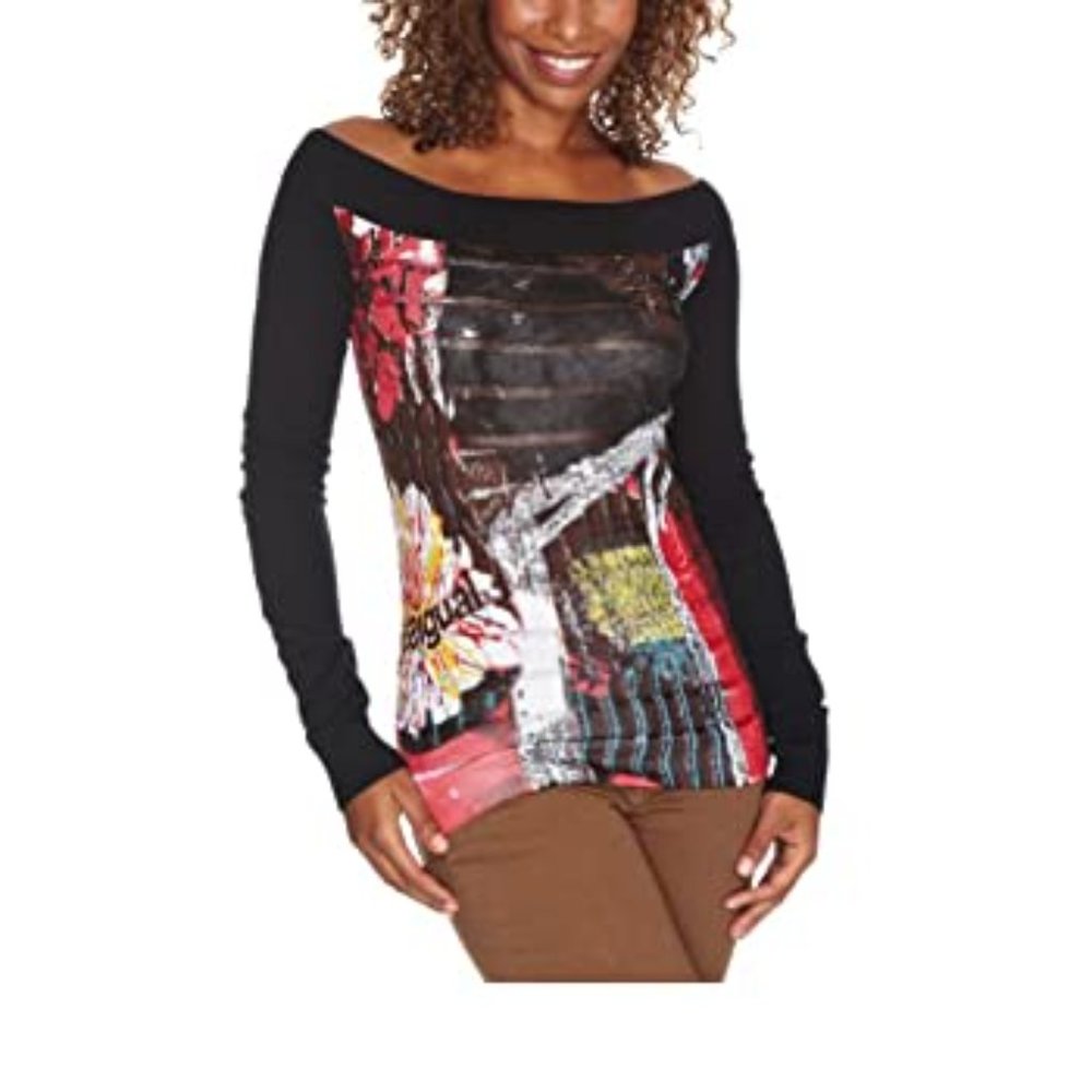 Desigual Sweater Pullover Logo Womens